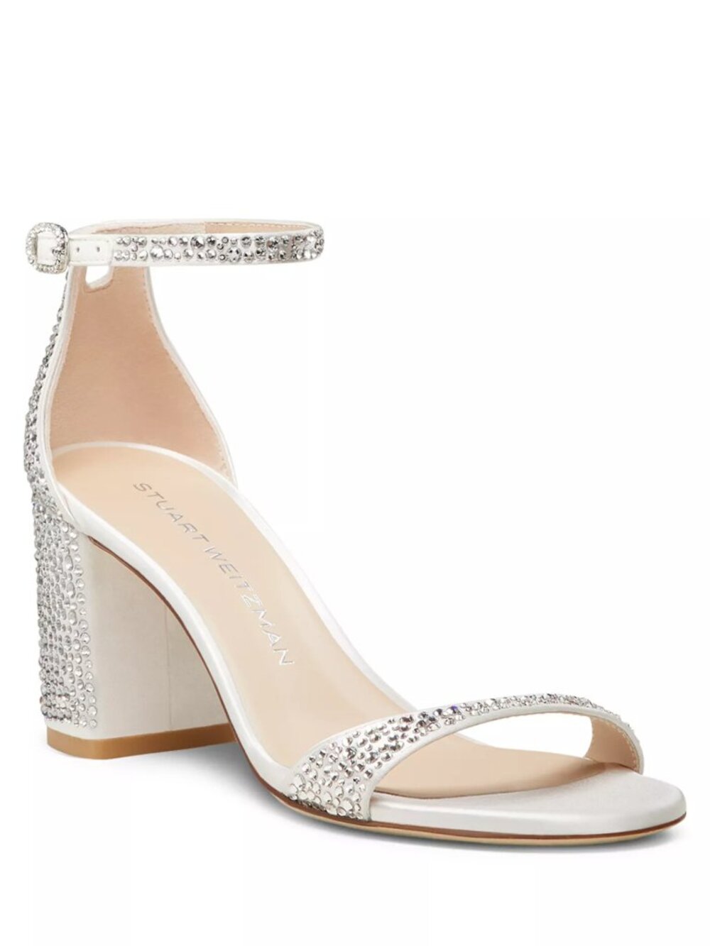 Crystal/Cream Stuart Weitzman Block Heels